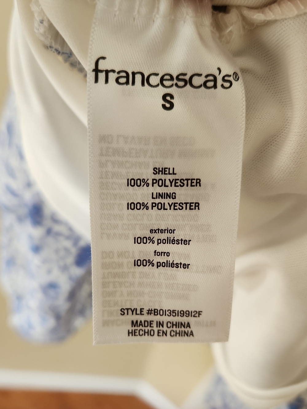NWT, Long Blue And White Skirt, Small - Picture 5 of 7